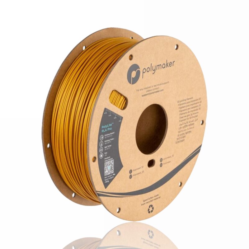 PolyLite PLAPro 1kg Metallic Gold evolt portugal espana filamento impressao 3d