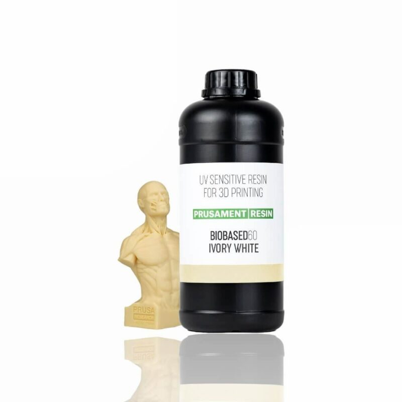 Prusament Resin BioBased60 Ivory White 1kg Portugal Espana Evolt Impressao 3D