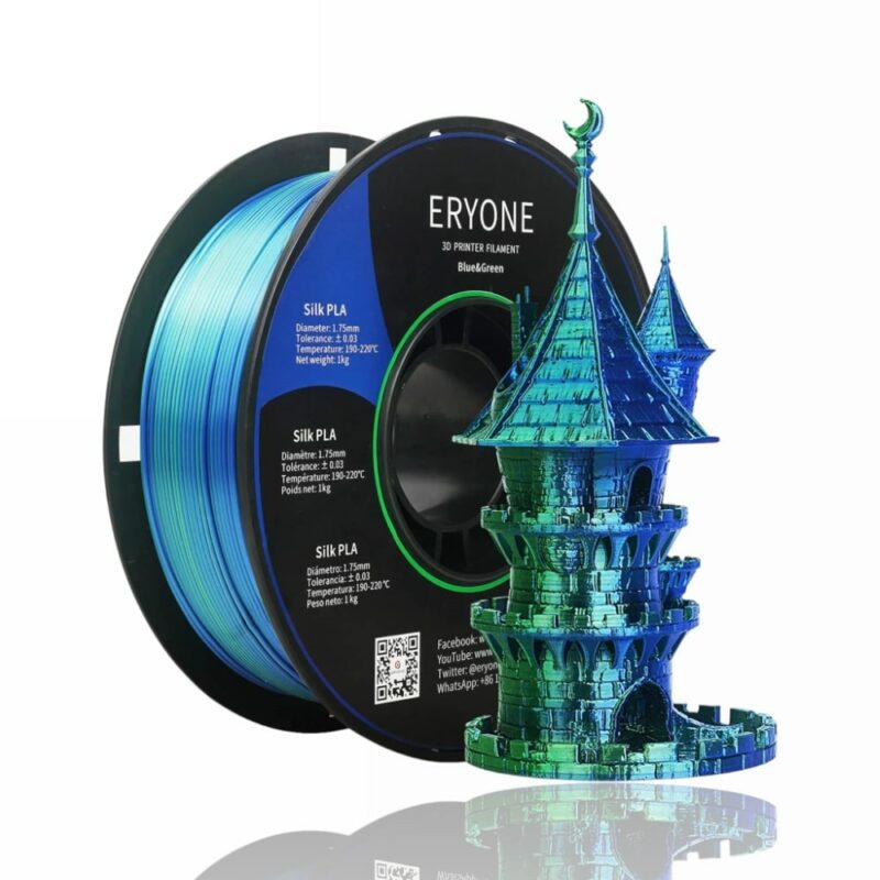 pla dual color blue green evolt portugal espana filamento impressao 3d