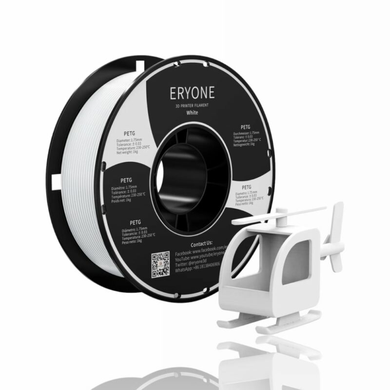 petg white eryone-evolt portugal espana filamento impressao 3d