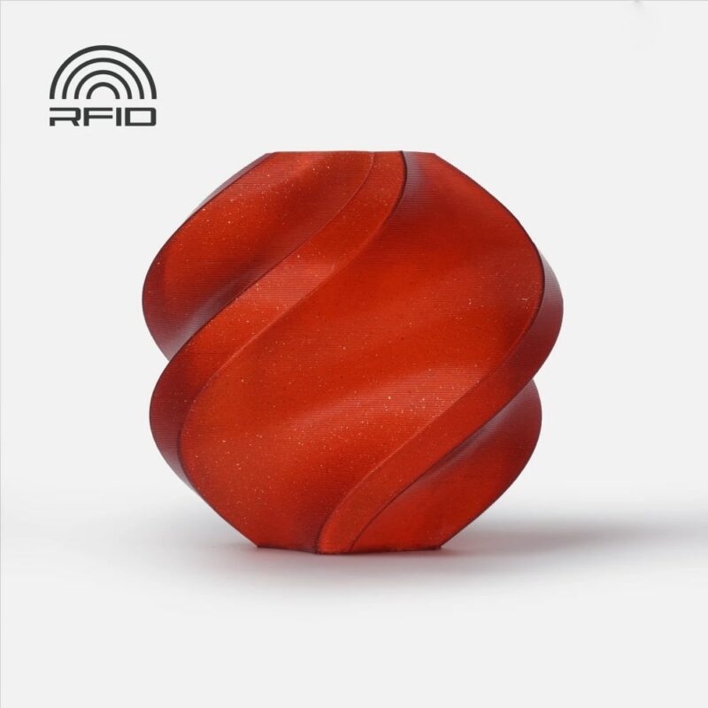PLA Sparkle Crimson Red Sparkle bambu lab evolt portugal espana filamento impressao 3d