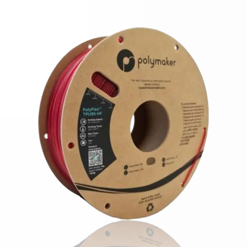 polyflex polymaker tpu95 hf red trans evolt portugal espana filamento impressao 3d