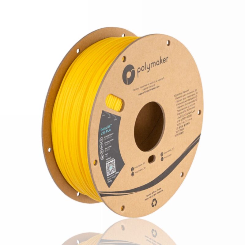 polymaker pla lw bright yellow evolt portugal espana filamento impressao 3d