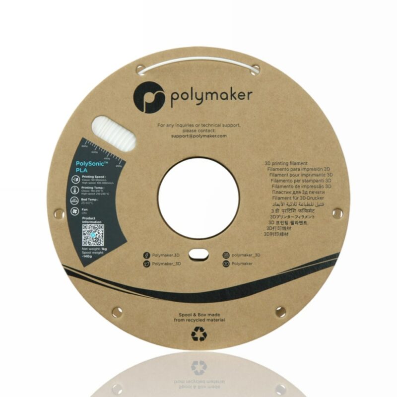 polymaker pla polysonic white evolt portugal espana filamento impressao 3d