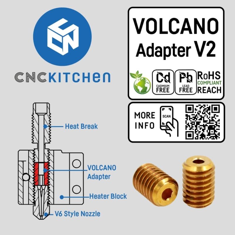 volcano adapter 2 evolt portugal espana filamento impressao 3d