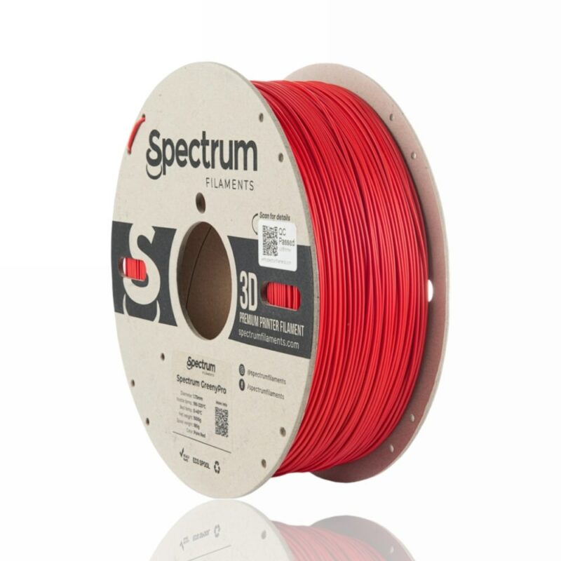 greenypro light pure red portugal espana filamento impressao 3d