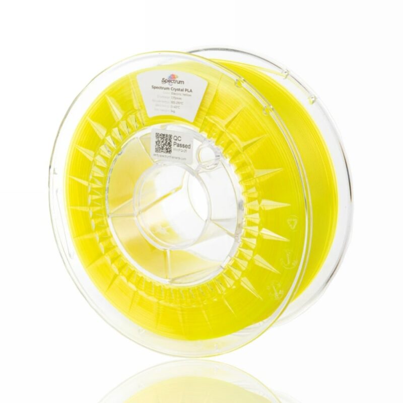 pla crystal electric yellow evolt portugal espana filamento impressao 3d
