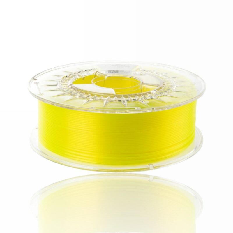 pla crystal electric yellow evolt portugal espana filamento impressao 3d