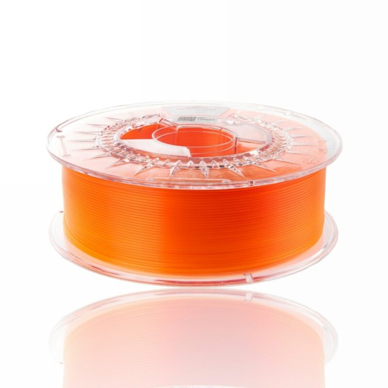 pla crystal neon orange evolt portugal espana filamento impressao 3d