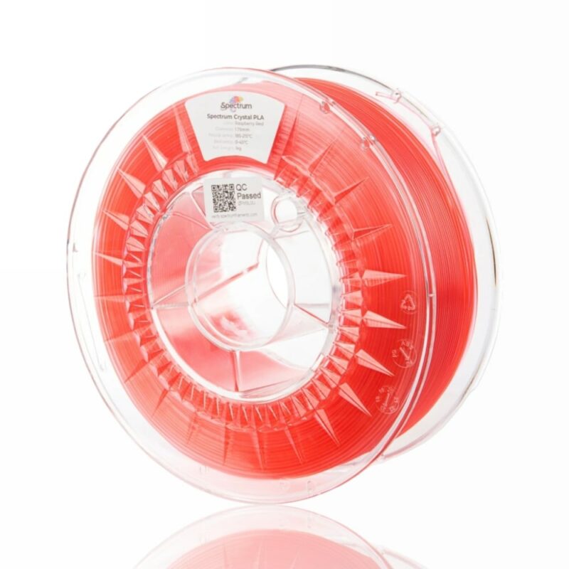pla crystal raspberry red evolt portugal espana filamento impressao 3d
