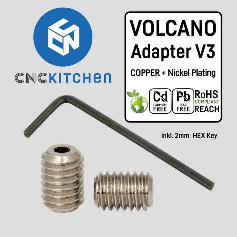 Volcano Adapter v3 cnc evolt portugal espana filamento impressao 3d