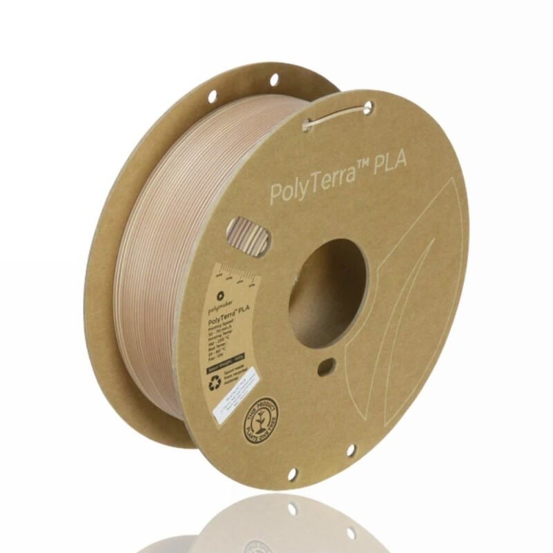 pla polyterra dual gradient wood polymaker evolt portugal espana filamento impressao 3d