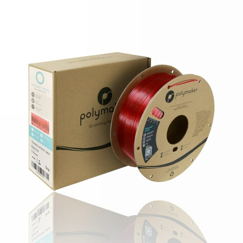 polymaker polylite petg translucent red evolt portugal espana filamento impressao 3d