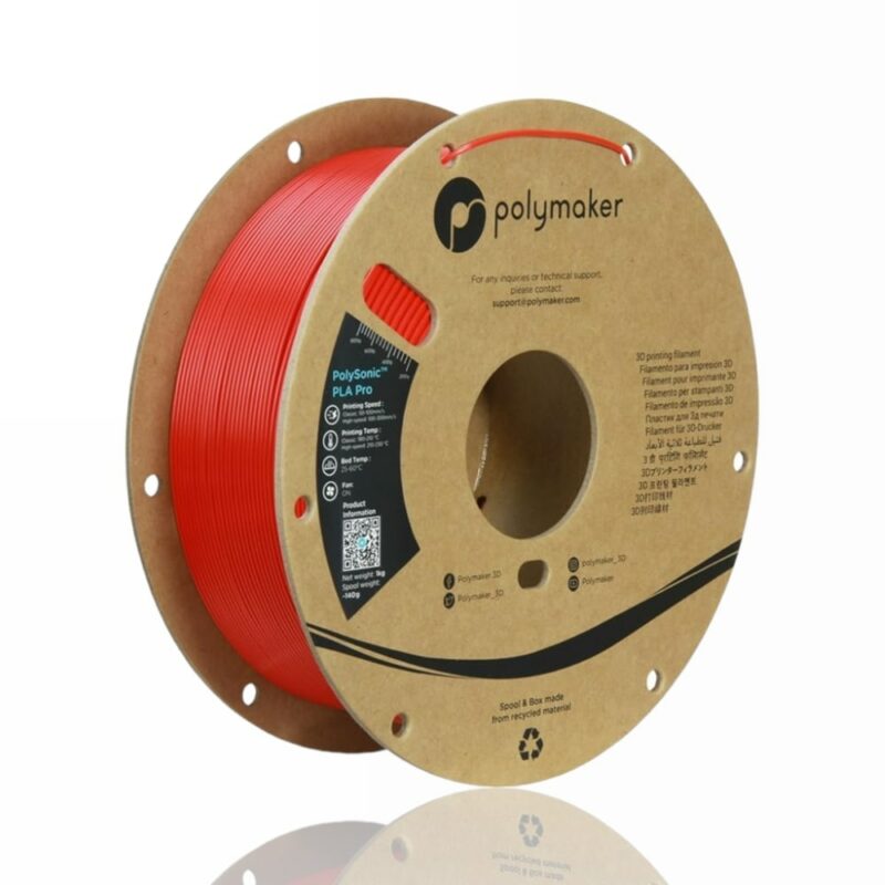 pla polysonic pro polymaker evolt portugal espana filamento impressao 3d red