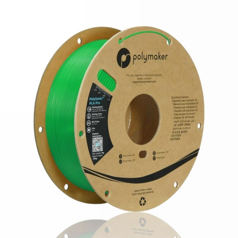 pla polysonic pro polymaker evolt portugal espana filamento impressao 3d green