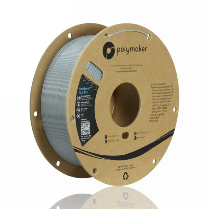 pla polysonic pro polymaker evolt portugal espana filamento impressao 3d grey