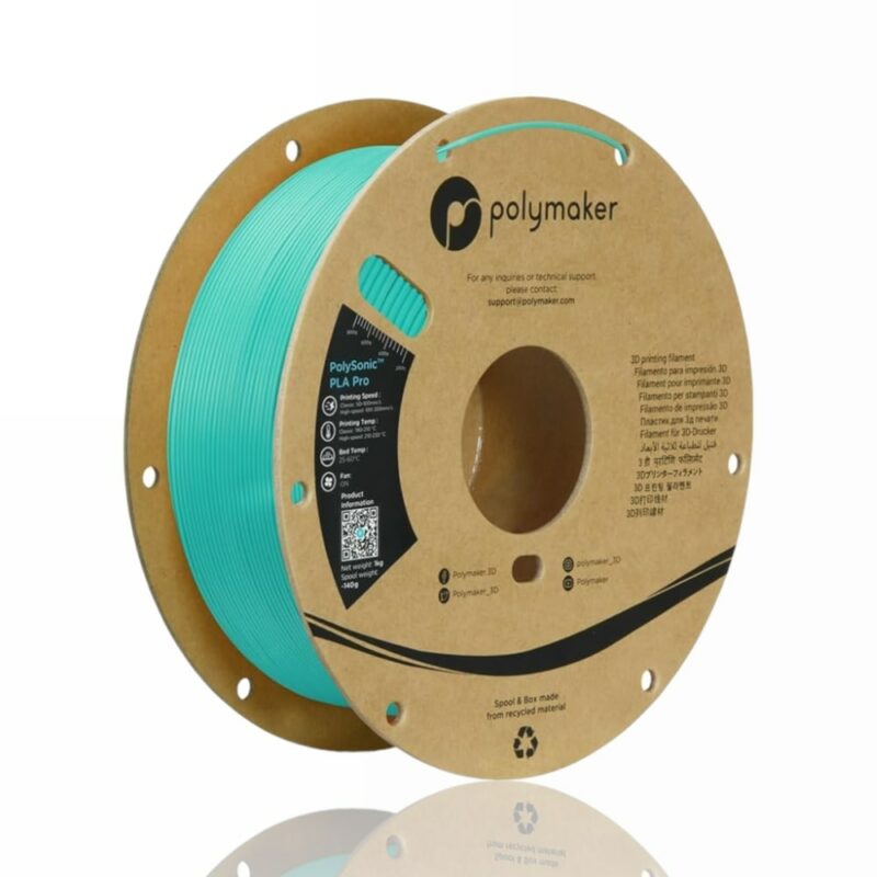 pla polysonic pro polymaker evolt portugal espana filamento impressao 3d teal polymaker teal