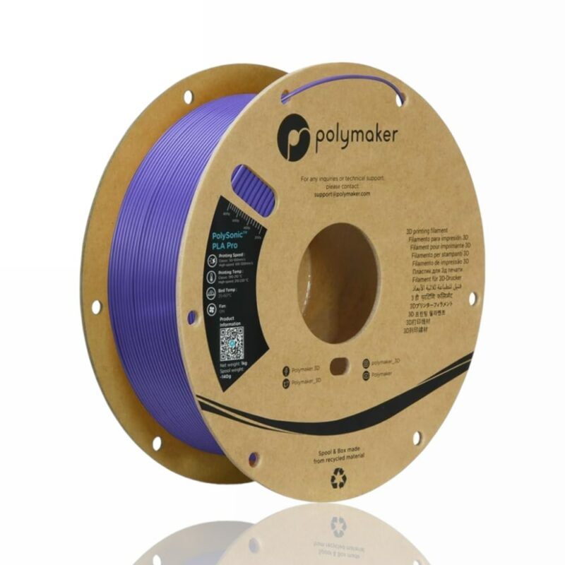 pla polysonic pro polymaker evolt portugal espana filamento impressao 3d purple