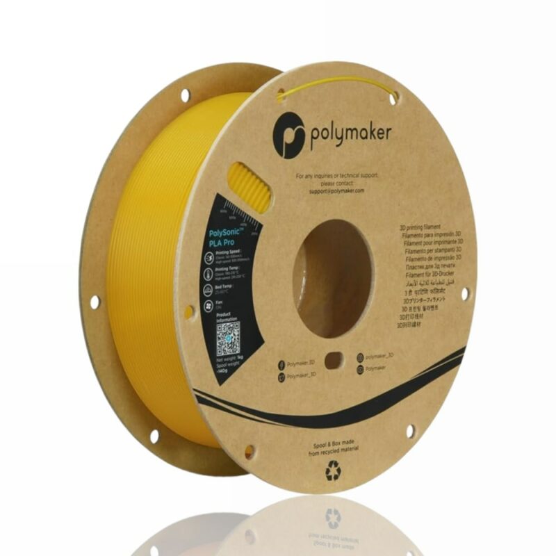 pla polysonic pro polymaker evolt portugal espana filamento impressao 3d yellow
