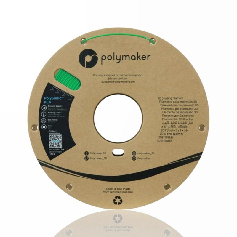 polysonic polymaker pla green evolt portugal espana filamento impressao 3d