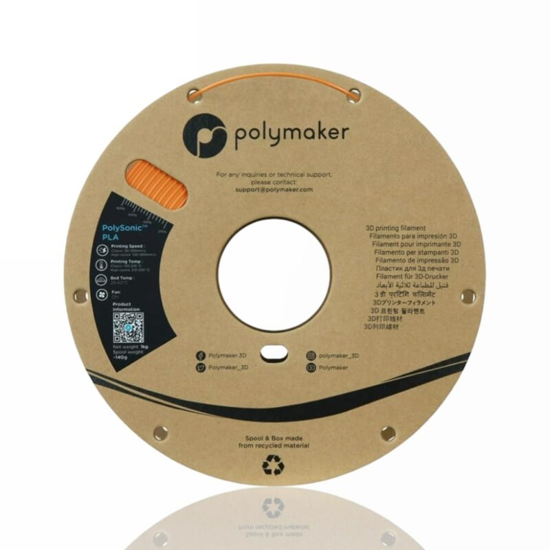 polysonic polymaker pla orange evolt portugal espana filamento impressao 3d