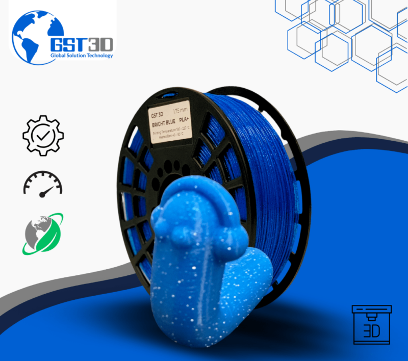 PLA gst3d evolt portugal espana filamento impressao 3d bright blue