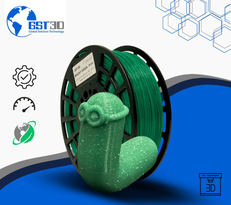 PLA gst3d evolt portugal espana filamento impressao 3d bright green