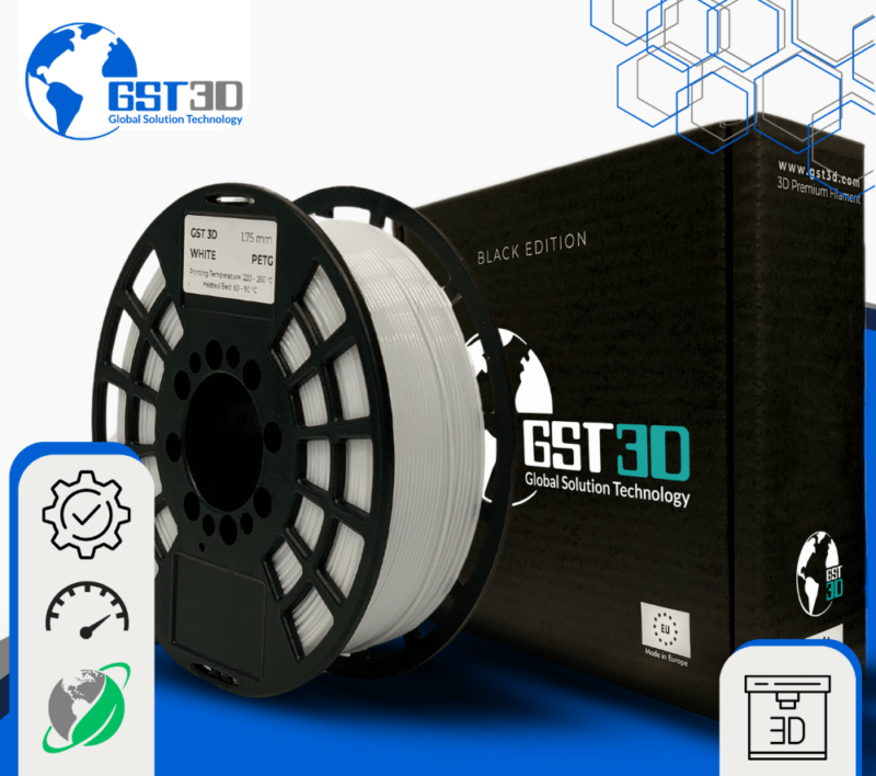 PETG gst3d evolt portugal espana filamento impressao 3d white