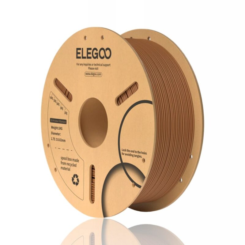 PLA Filament 1KG brown elegoo evolt portugal espana filamento impressao 3d