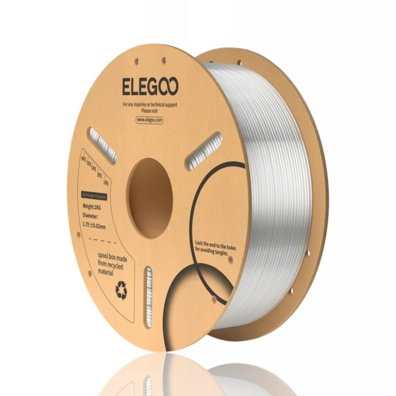 PLA Filament 1KG clear elegoo evolt portugal espana filamento impressao 3d