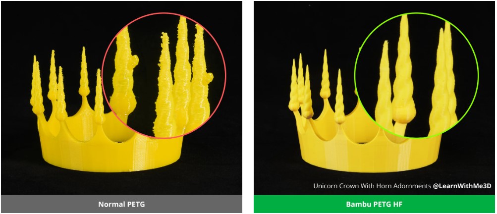 normal petg vs petg hs bambu lab