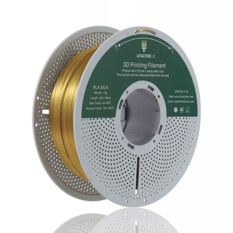 pla silk greenish gold lotactree evolt portugal espana filamento impressao 3d