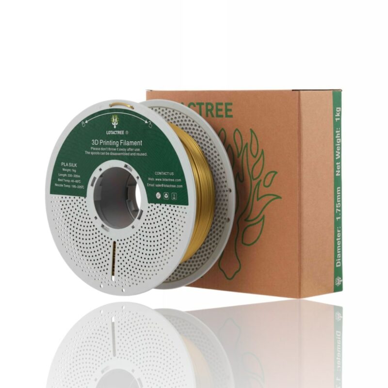pla silk greenish gold lotactree evolt portugal espana filamento impressao 3d