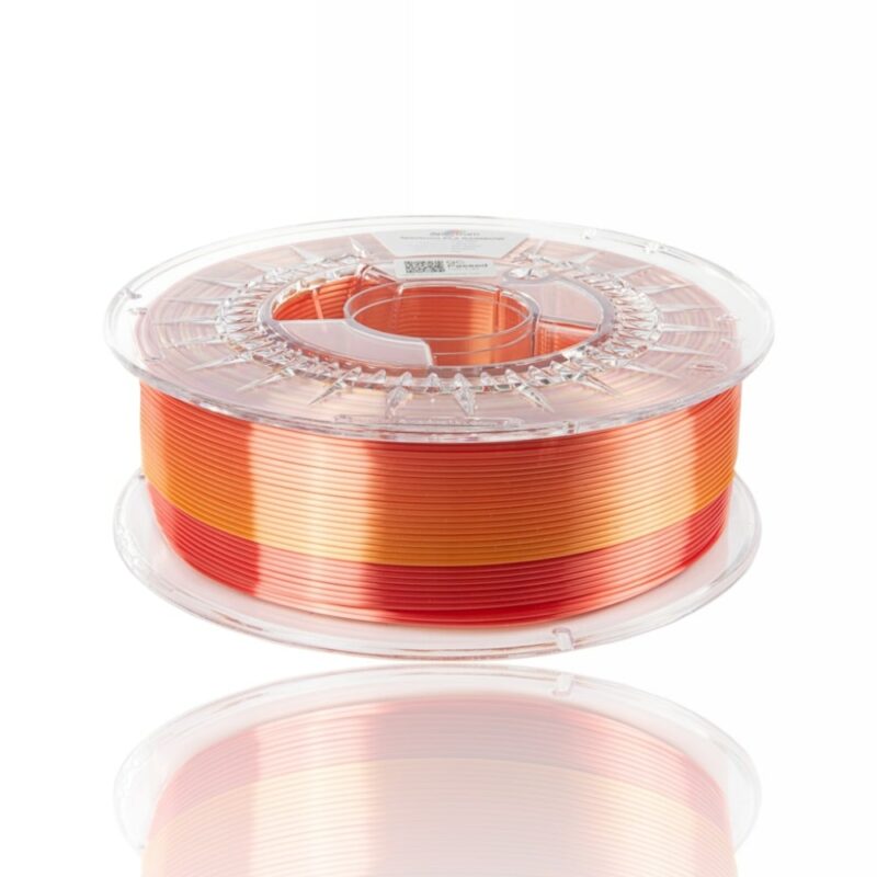 pla silk rainbow fire red evolt portugal espana filamento impressao 3d