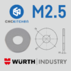 200 Anilhas aba larga M2,5 Large Washers - CNC Kitchen