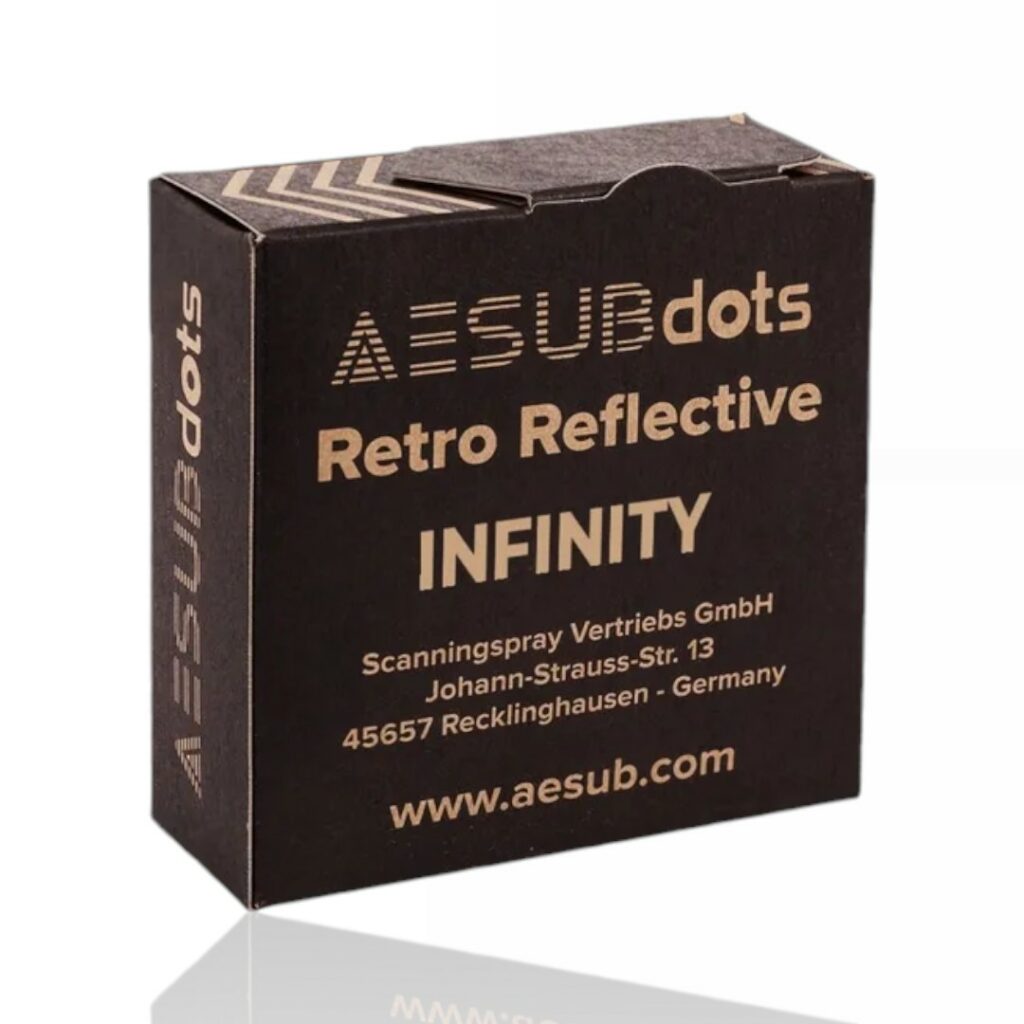 AESUBdots Retro Infinity Reflective 6mm 366 Autocolantes para digitalização Scanner 3D - AESUB - Image 2