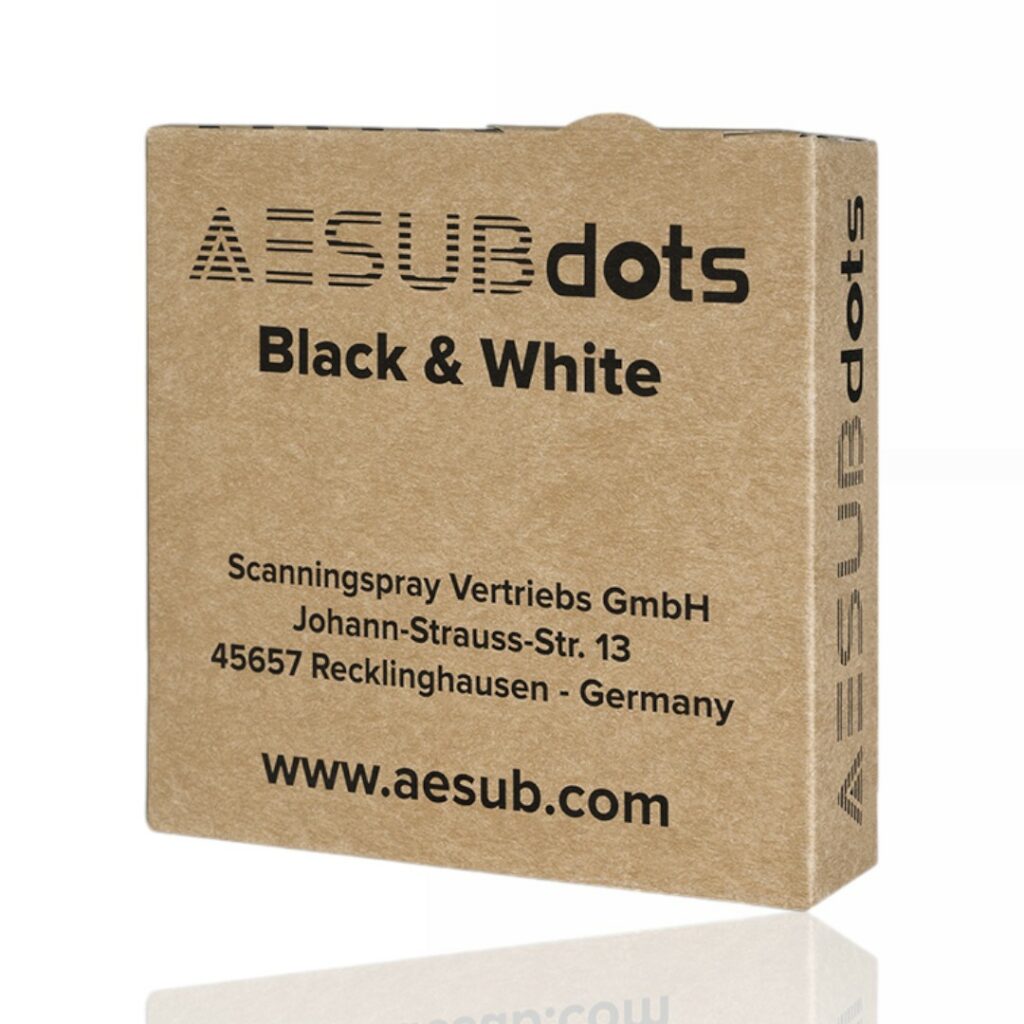 AESUBdots Black & White 1.5mm 6000 Autocolantes para digitalização Scanner 3D - AESUB - Image 2