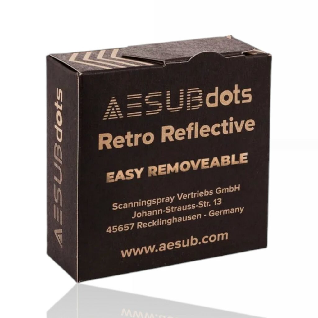 AESUBdots Retro Easy Remove Reflective 3mm 3000 Autocolantes para digitalização Scanner 3D - AESUB - Image 2