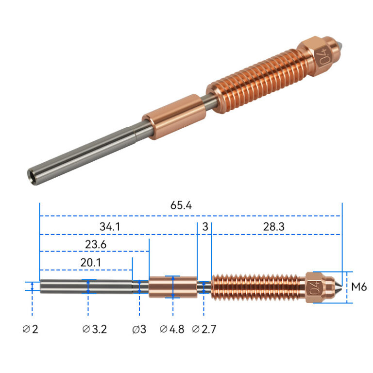 1mm Brass Creality Quick-Swap Unicorn Nozzle K1C K1 Max  - AIMSOAR - Image 3