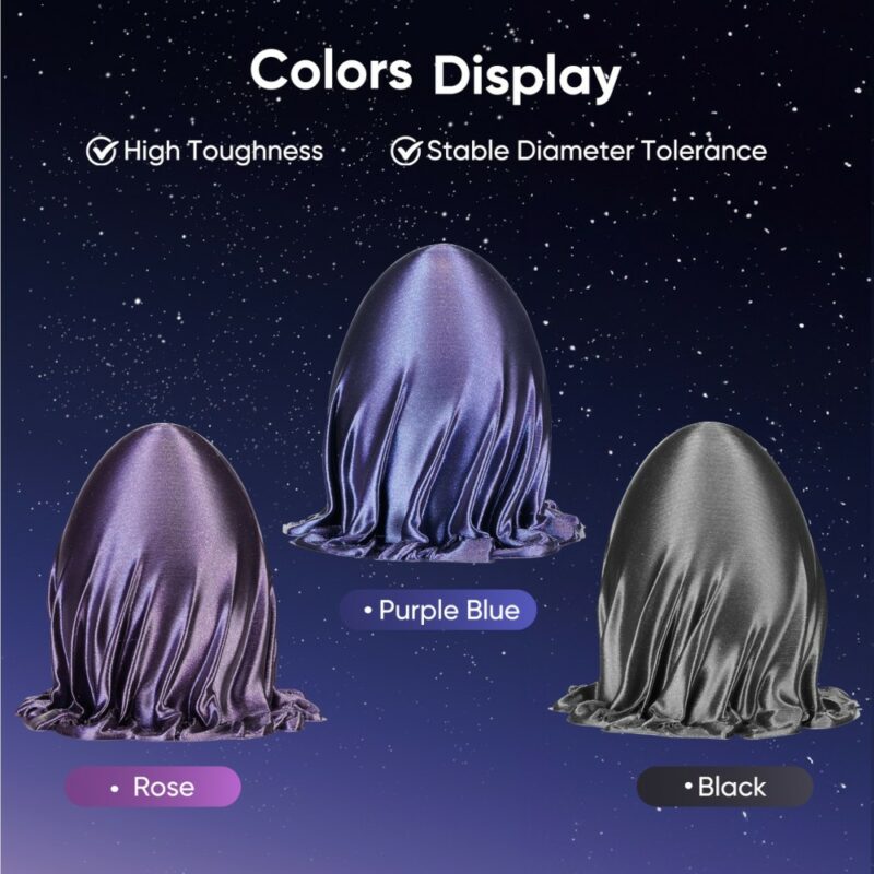 PLA Triple Color Burnt Titanium 1kg Black, Rose Red and Purple Blue - ERYONE - Image 2