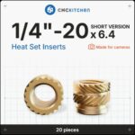 Heat Set Insert 5 1/4″-20×6.4 (Camera Thread, Short Version) (20pcs) – CNC Kitchen