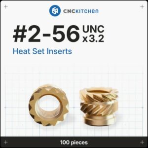 Heat Set Insert 2-56×3.2mm  (100pcs) – CNC Kitchen