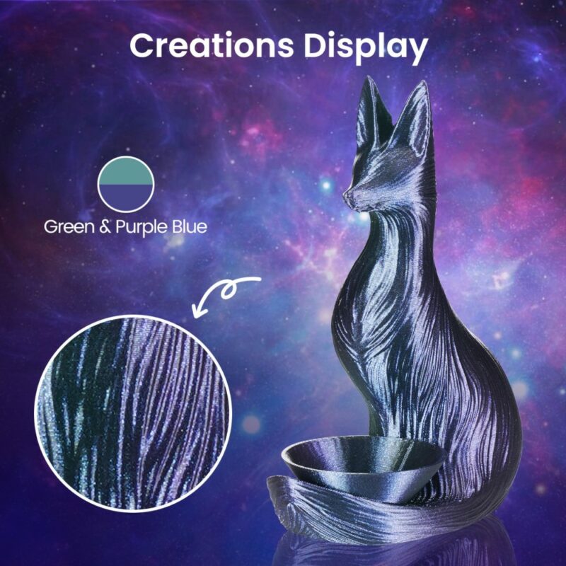 PLA Dual Color Burnt Titanium 1kg Green, Purple Blue - ERYONE - Image 5