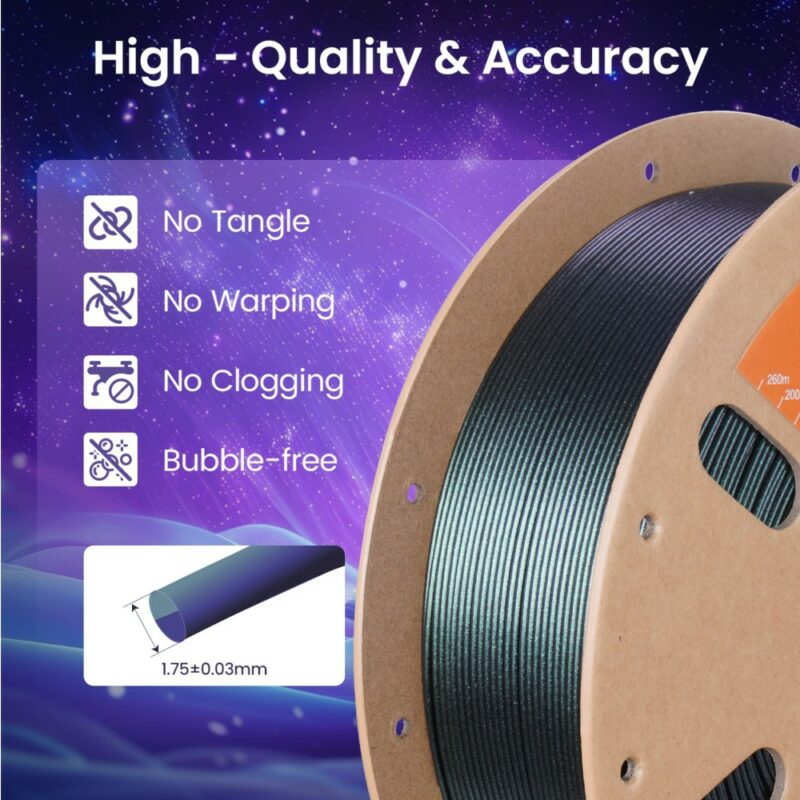 PLA Dual Color Burnt Titanium 1kg Green, Purple Blue - ERYONE - Image 6