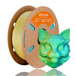 PLA Hyper Speed Matte Triple Color 1kg Vibrant Green, Lemon Yellow and Aqua Blue – ERYONE