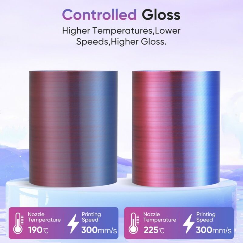 PLA Hyper Speed Silk Quadruple Color 1kg Emerald Athene (Silver, Rose Gold, Emerald Green and Wine Red) - ERYONE - Image 4