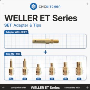 Set Adapter and Tips – Weller ET Series (Adapter Weller ET+Tips M2-M8) – CNC Kitchen