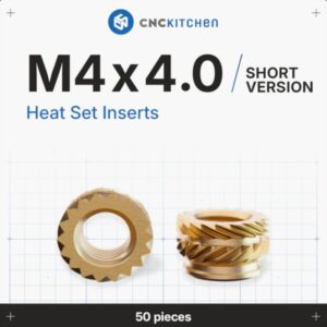 Heat Set Insert M4 Short (M4x4.0) (50 pcs) – CNC Kitchen
