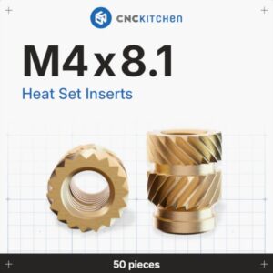 Heat Set Insert M4x8.1 (50 pcs) – CNC Kitchen