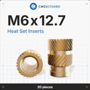Heat Set Insert M6x12.7 (20 pcs) – CNC Kitchen